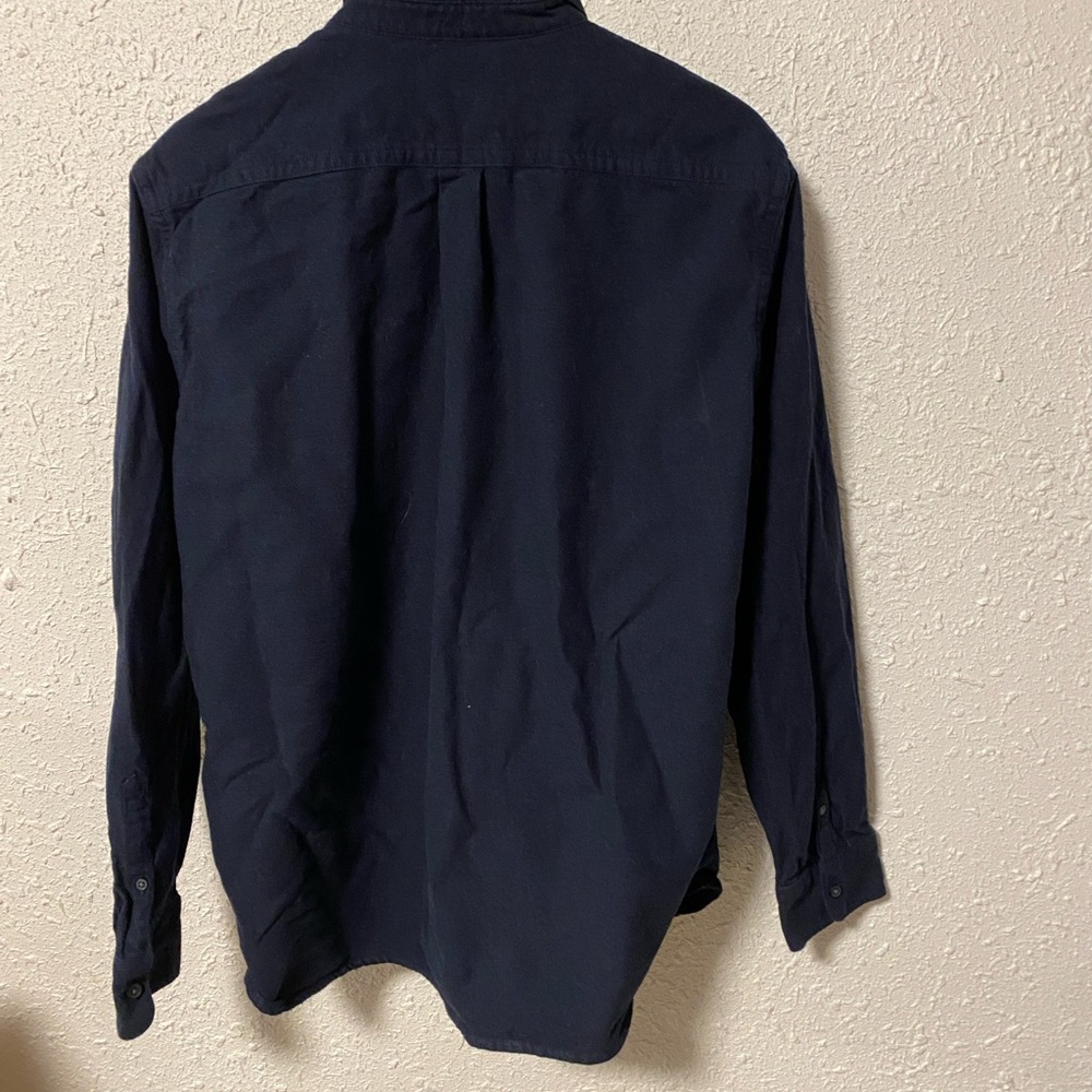 Everlane Dark Blue Collared Button Down Shirt - image 3